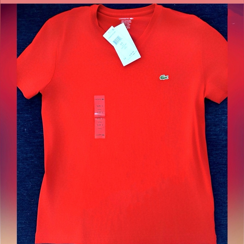 Lacoste Men's Vivid Red Short Sleeve Tee